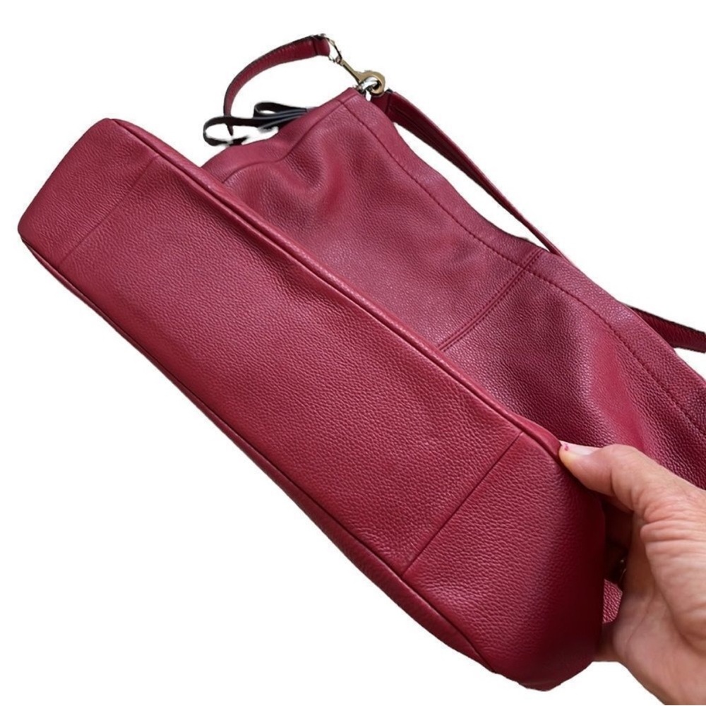 Coach Park Leather Crossbody Bag / Purse Black Cherry NWT - Picture 8 of 11